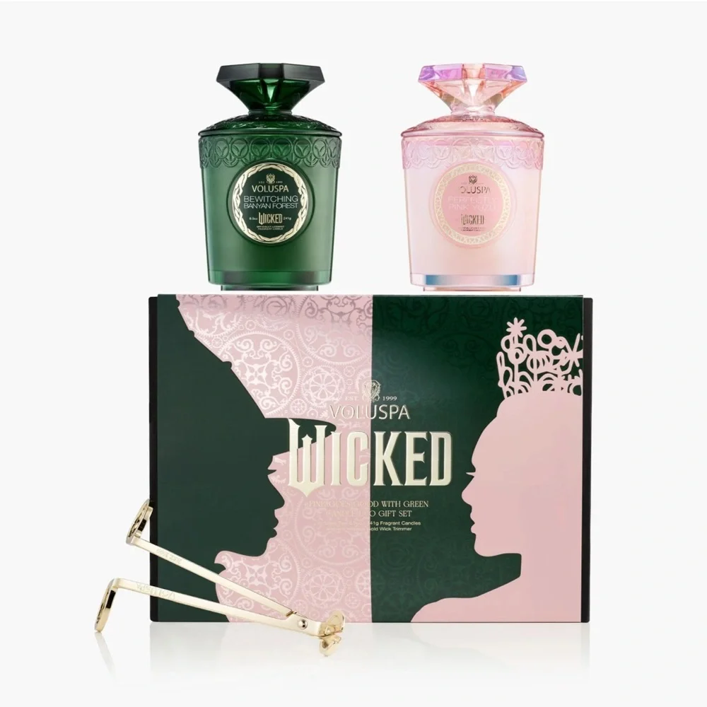 VOLUSPA X WICKED PINK GOES GOOD WITH GREEN / 2 Candles gift set-limited edition
